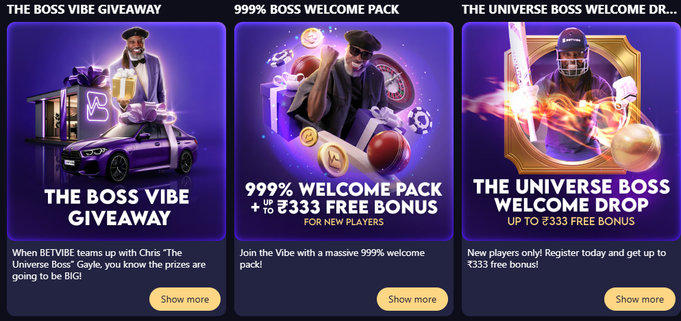 betvibe bonuses