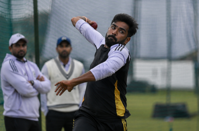 Generic Indian fast bowler trains ahead of a major Test series in England.