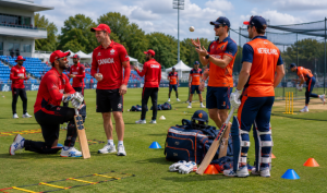 Canada and Netherlands prepare for a Cricket World Cup League 2 match in King City