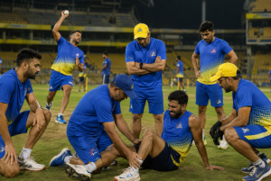Generic CSK players train at Chepauk as IPL injury concerns grow before a playoff-pressure match.