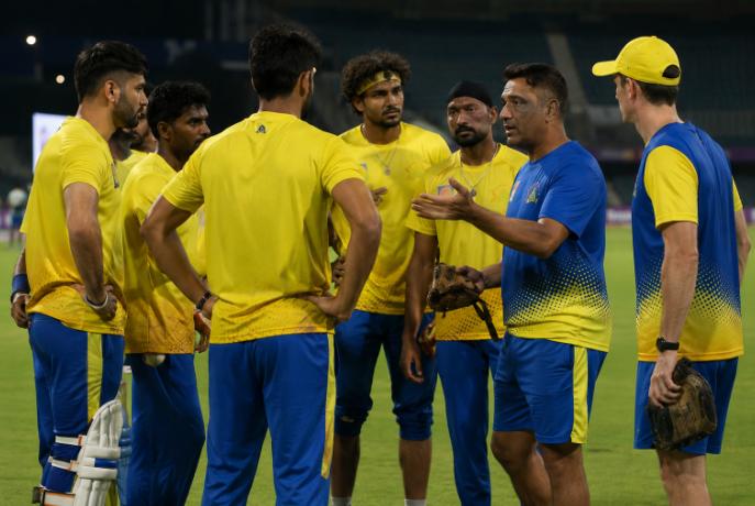 Chennai Super Kings players prepare for an IPL match after fresh injury concerns hit the squad.