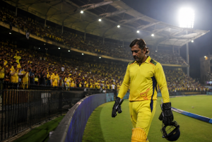 Emotional scenes at Chepauk after CSK’s defeat intensified speculation around MS Dhoni’s IPL future.
