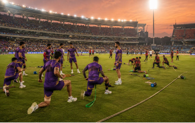 Gujarat Titans and Rajasthan Royals prepare for their IPL playoff clash in New Chandigarh.