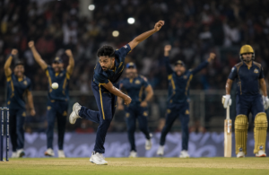 Fast bowler celebrates a wicket as IPL playoff betting markets react to his return to form.