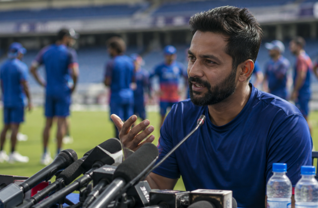 A professional cricketer discusses team selection during a media interview.