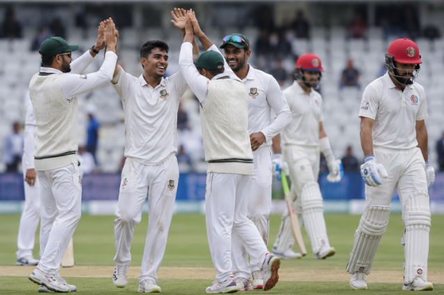 India debutant spinner celebrates a wicket against Afghanistan in the one-off Test.