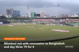 Dark clouds over the Sher-e-Bangla National Cricket Stadium in Mirpur, host of the Bangladesh v West Indies Test