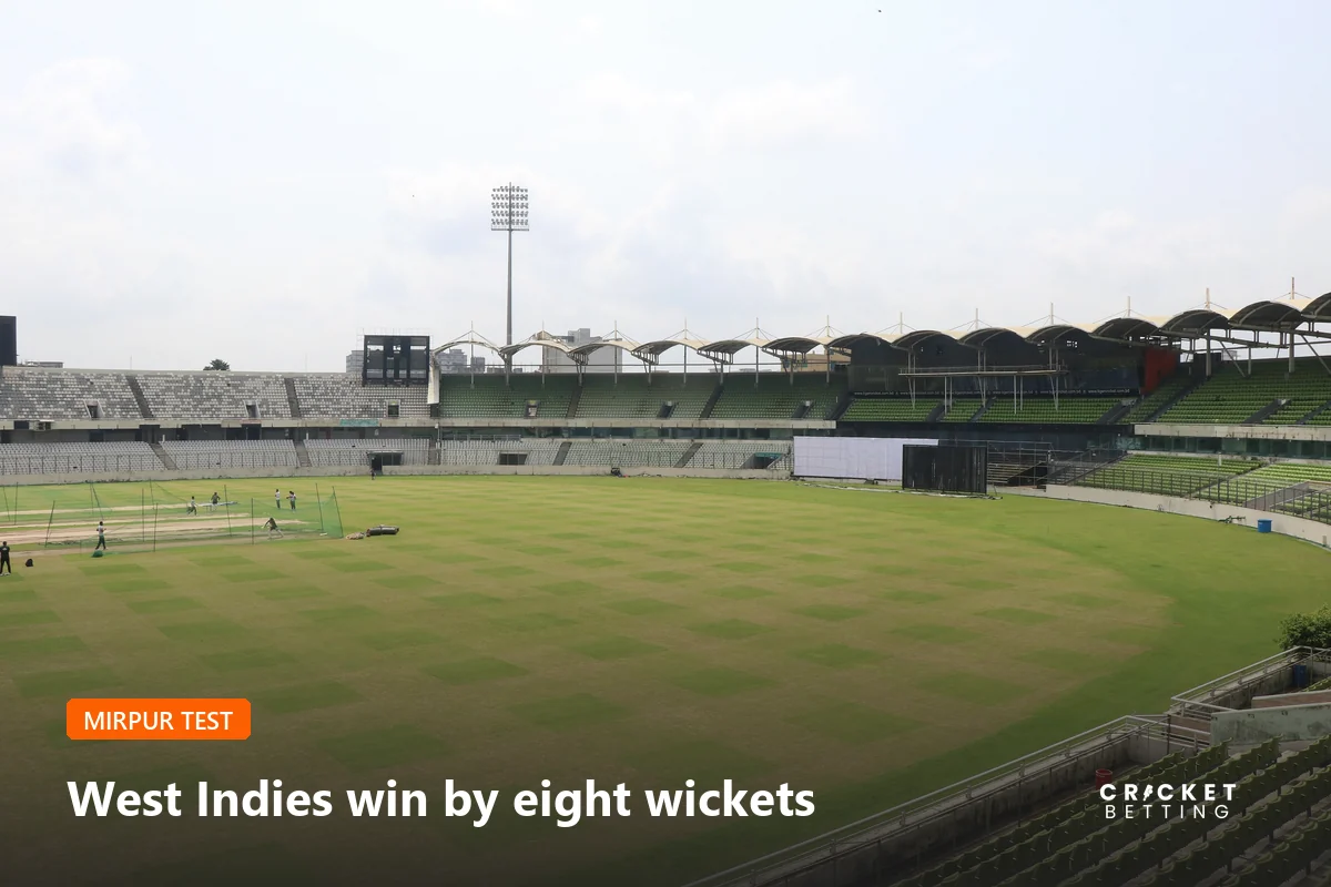 Sher-e-Bangla National Cricket Stadium in Mirpur, where West Indies beat Bangladesh by eight wickets
