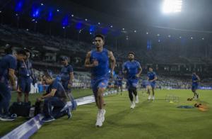Generic Mumbai T20 players train during an IPL injury crisis before a key playoff race match.