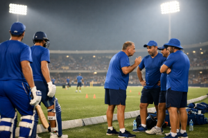 Generic T20 cricketers train as Mumbai Indians deal with late IPL squad injuries.