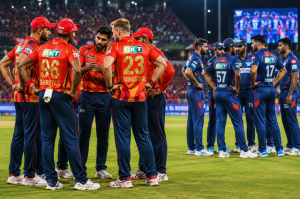 Punjab Kings players prepare before a crucial IPL 2026 playoff race match against Lucknow Super Giants.