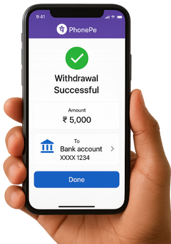 phonepe withdrawal