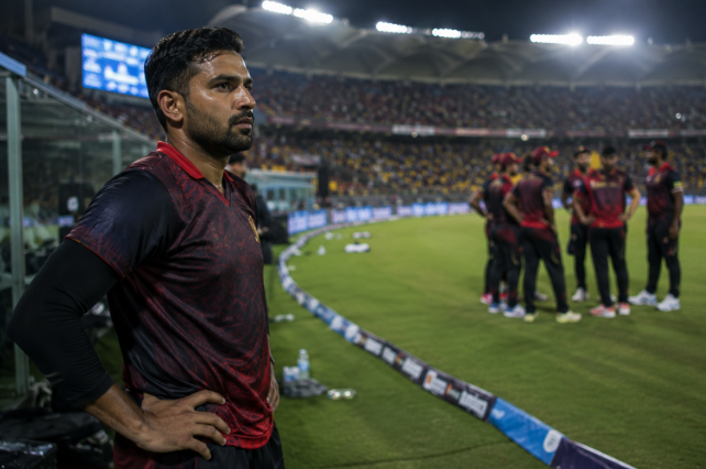 Generic IPL captain reacts during a high-pressure playoff race match as betting markets shift.